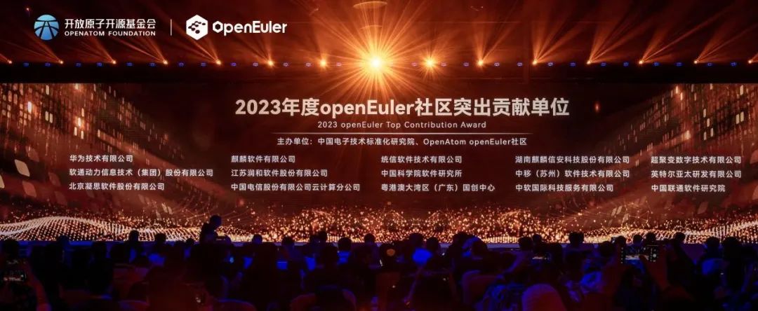 操作系統大會2023丨軟通動力斬獲“2023年度openEuler社區突出貢獻單位”獎項